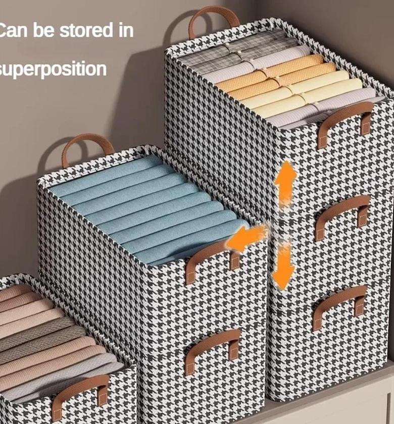 Foldable Clothes Storage Box or Drawer Organizer image