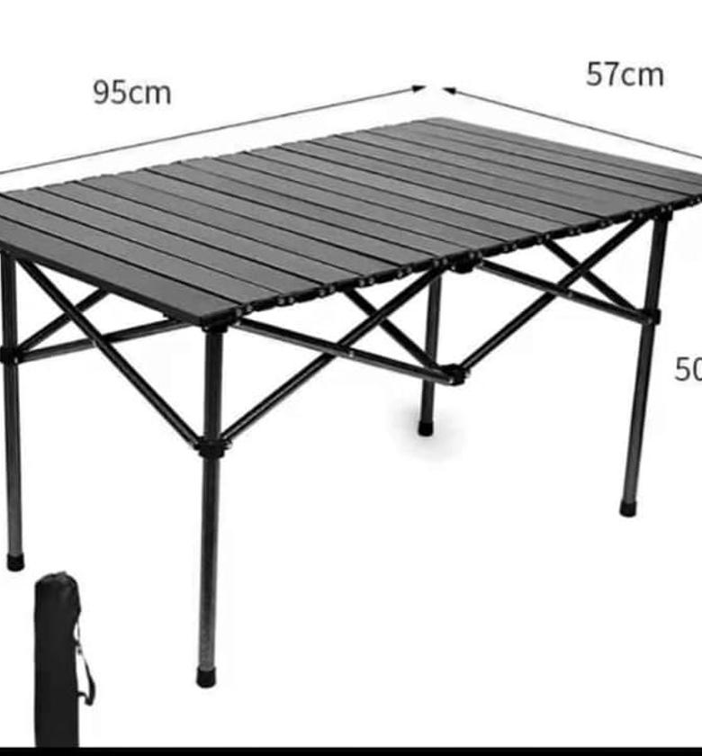 Camping Table. Ultralight Portable Aluminum Folding Table Holder Camping Outdoor Garden New image