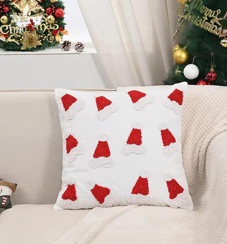 Santa & Snowflake Pillow Cover Set image