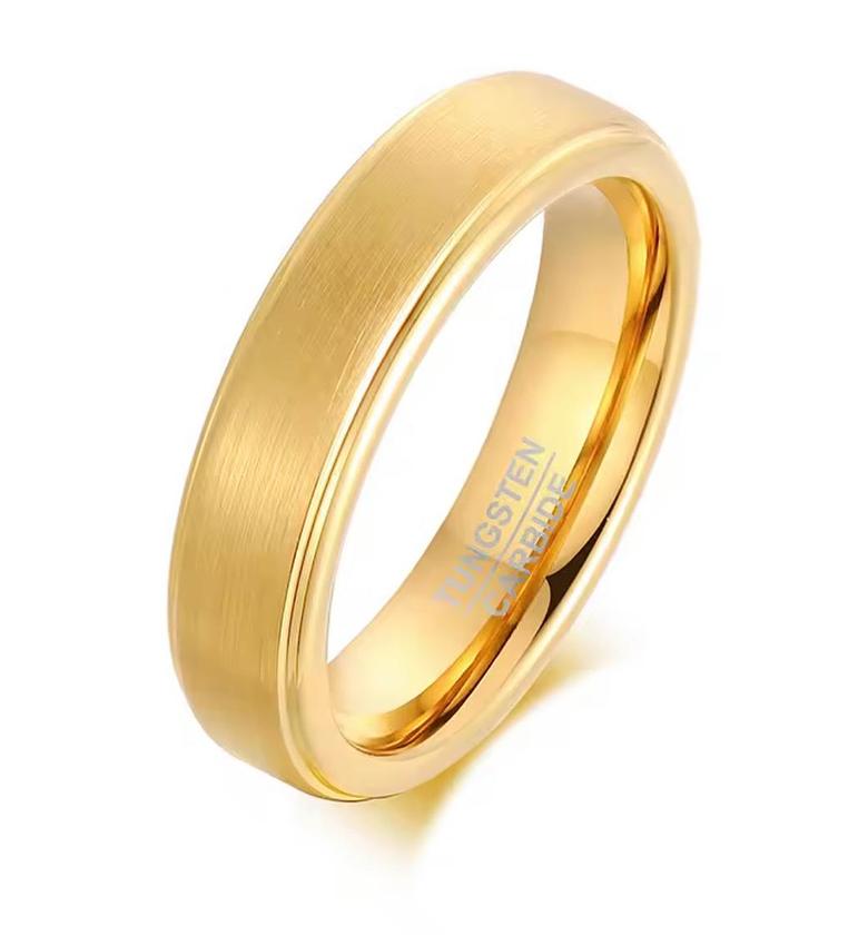 Minimalist Tungsten Carbide Men's Ring - 5mm Matte Band image
