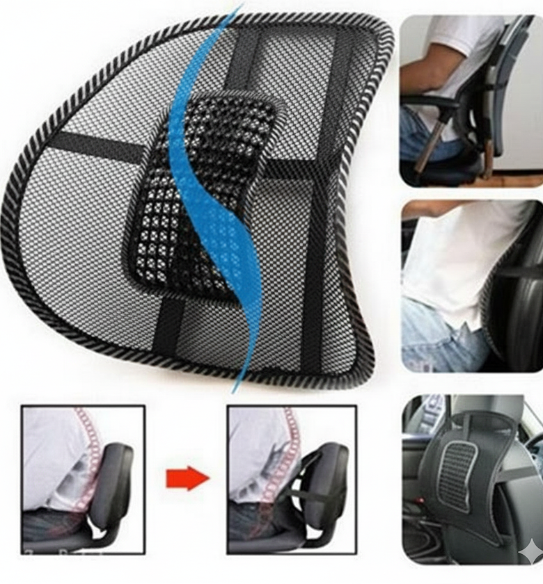 Car Seat or Office Chair Back Support Pillow Mesh image
