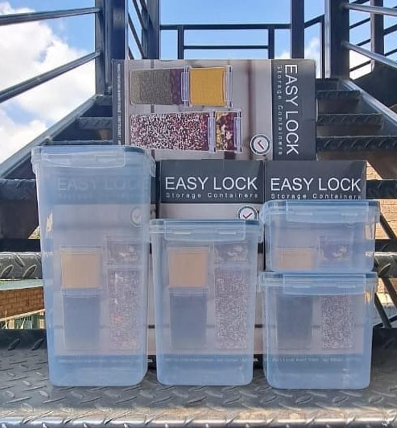 Airtight Easy Lock Food Storage Containers Set Kitchen Organizer image