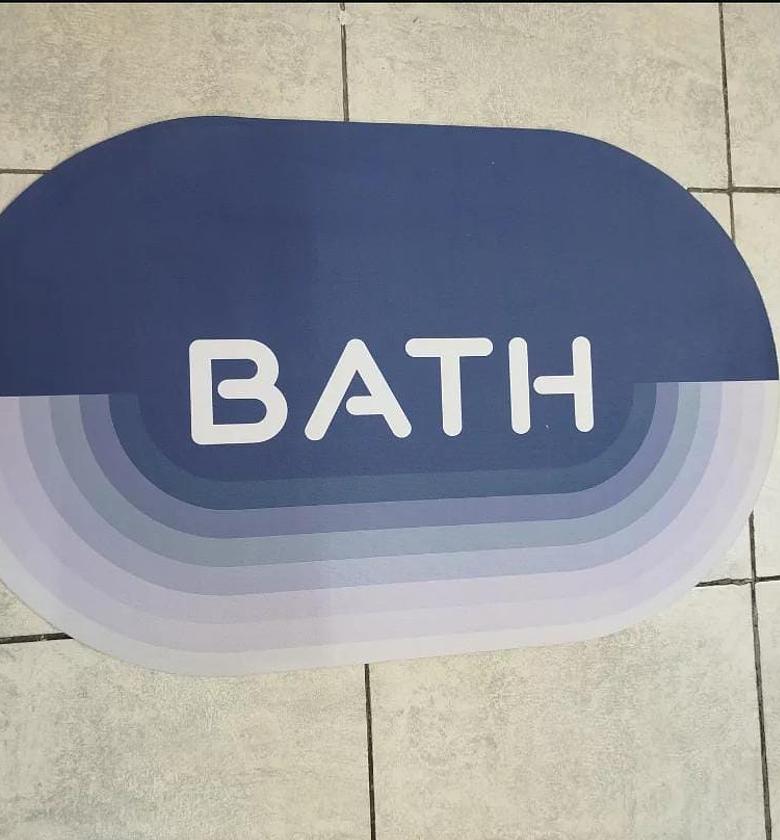 Anti slip oval bathroom mats Size: 50x80cm image