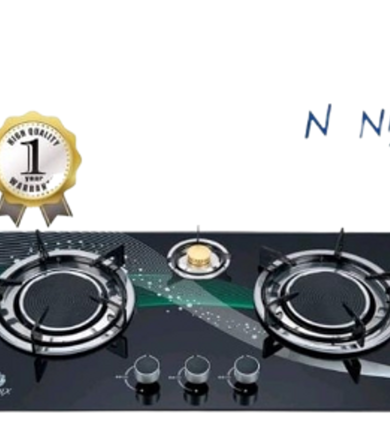 Cooktop .Nunix 3 Burner Low Gas Consumption Glass Top Table Infrared Cooker image