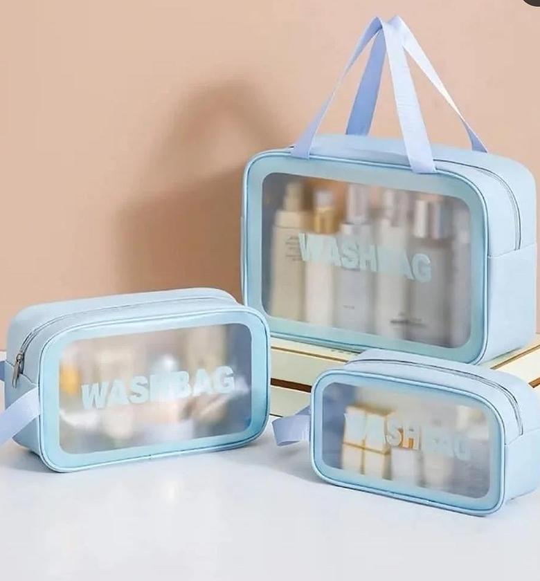 3 pcs cosmetic washbag/waterproof toiletries bag image