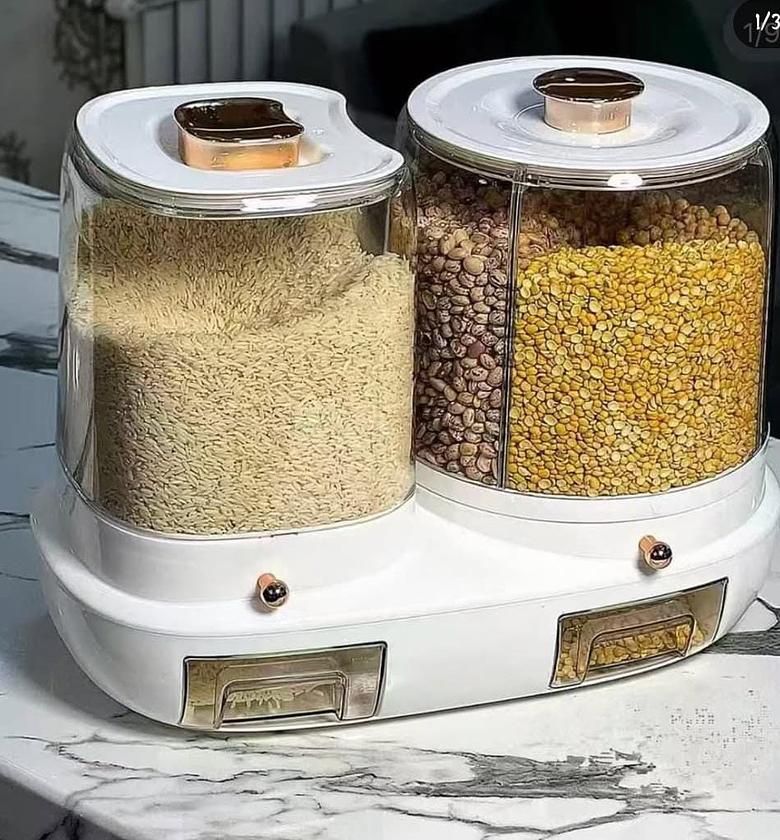 Rotating cereal storage container, image