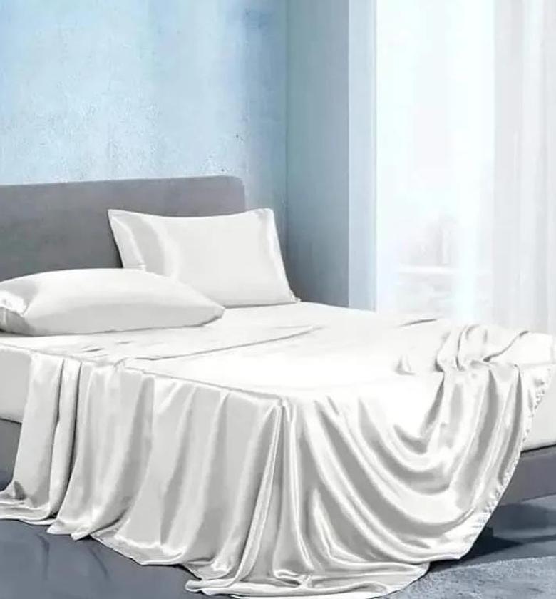 King size-Luxury Silky soft Mulberry Fitted Bedsheet set image