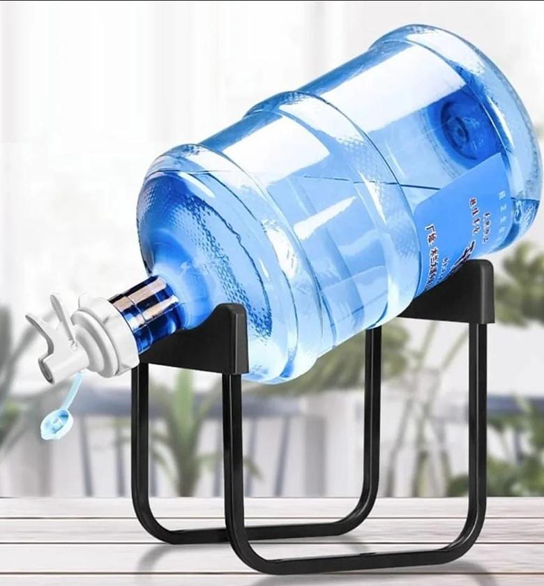 Iron Frame Bottle Stand with Detachable Faucet Water Dispenser image