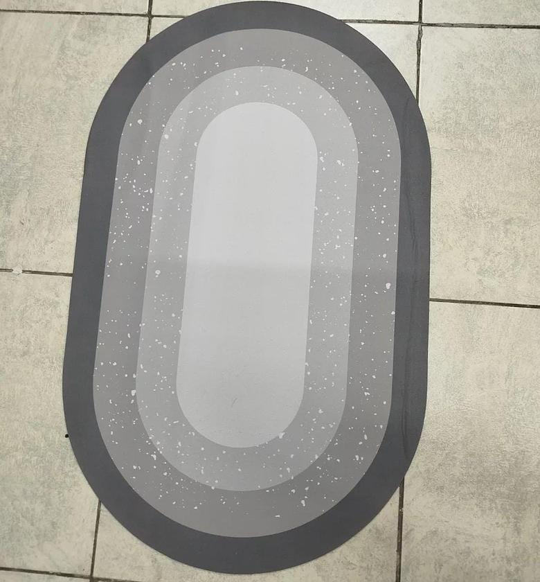 Anti slip oval bathroom mats Size: 50x80cm image