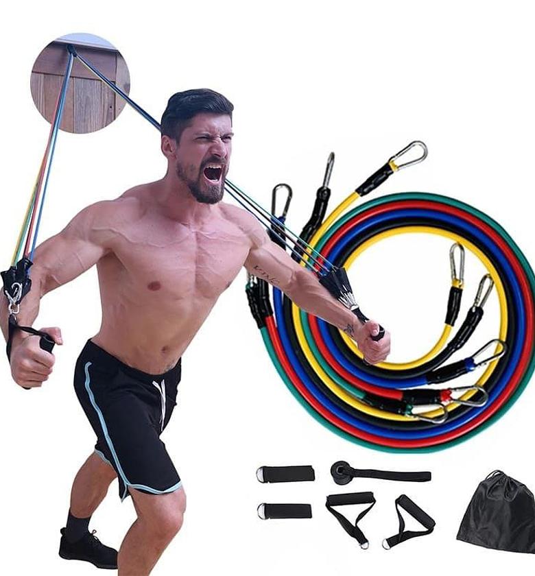 11 Piece Crossfit Gym Ropes, Pull Ropes, Resistance Bands image