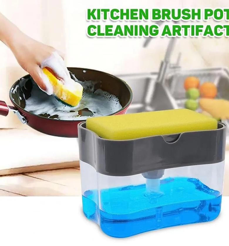 Dish Soap Dispenser and Sponge Holder image