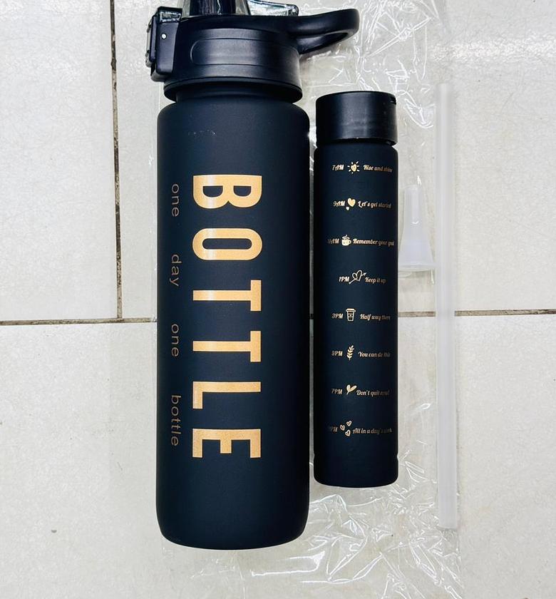2in1 motivation bottle black image