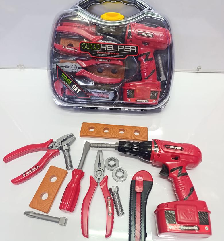 Good Helper Engineering Tool Set, 15-piece pretend-play kit image