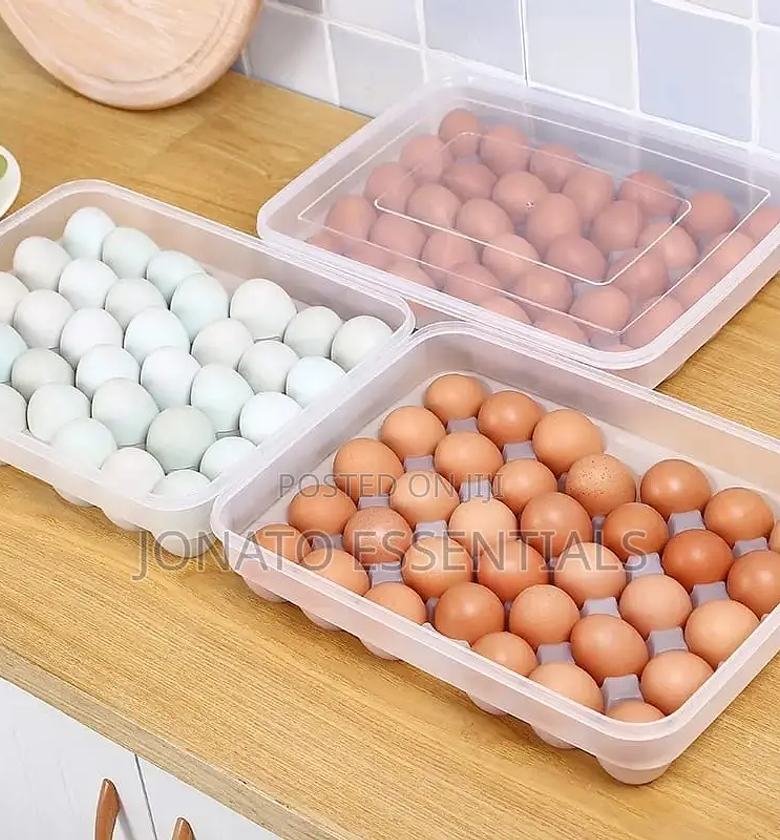 34 Eggs Tray Container Storage Box With Lid image