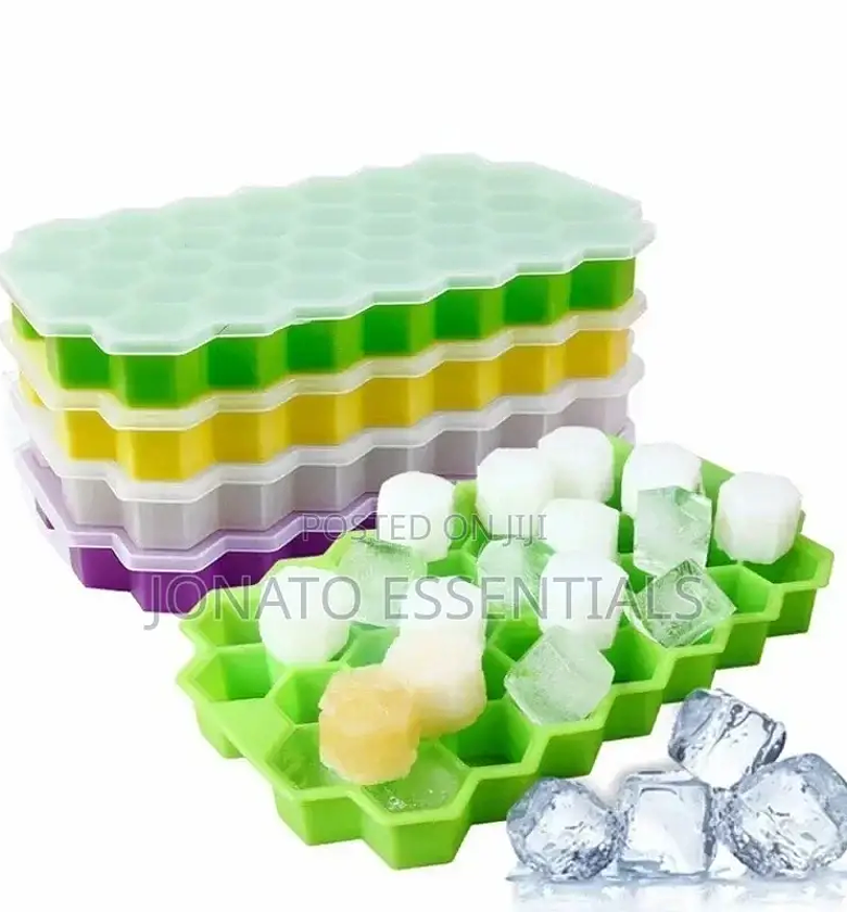 Silicone Ice Cube Tray With Lid, Ice Cube Mold image