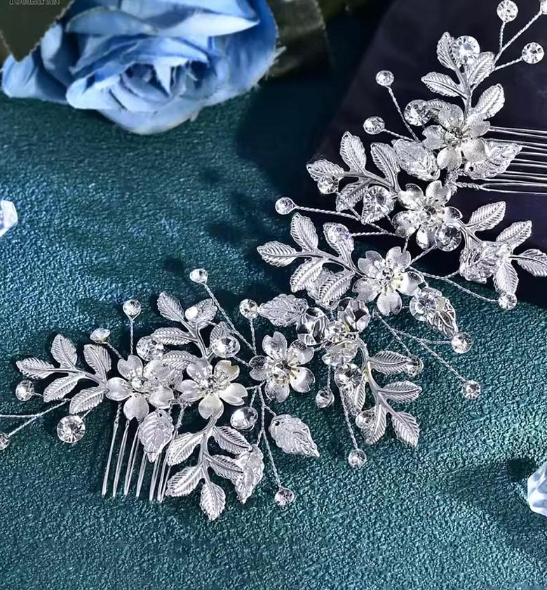 Sylvian Bloom Crystal Hair Vine Set image