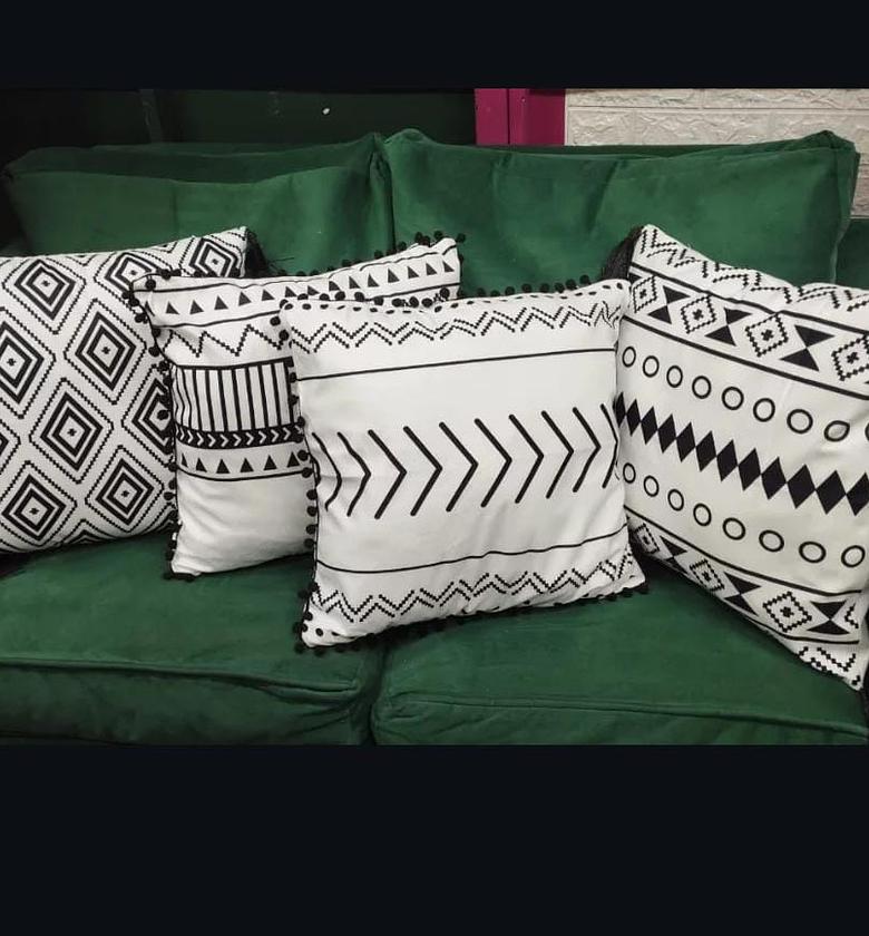 Cotton throw pillow covers image