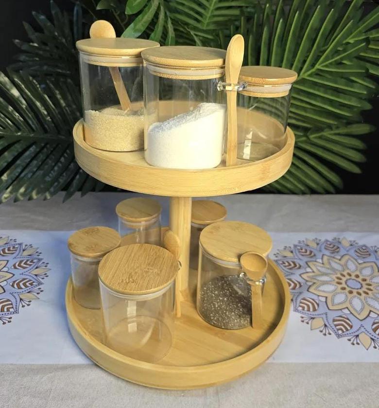 2 Layer Bamboo Lazy Susan image
