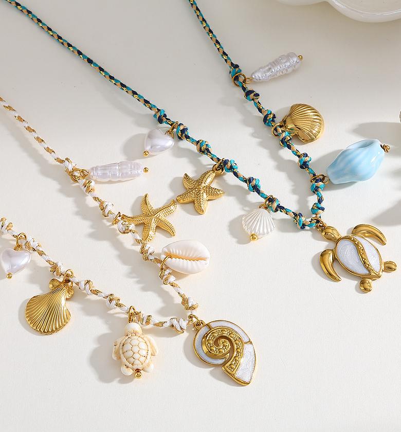 Ocean themed shell chain image