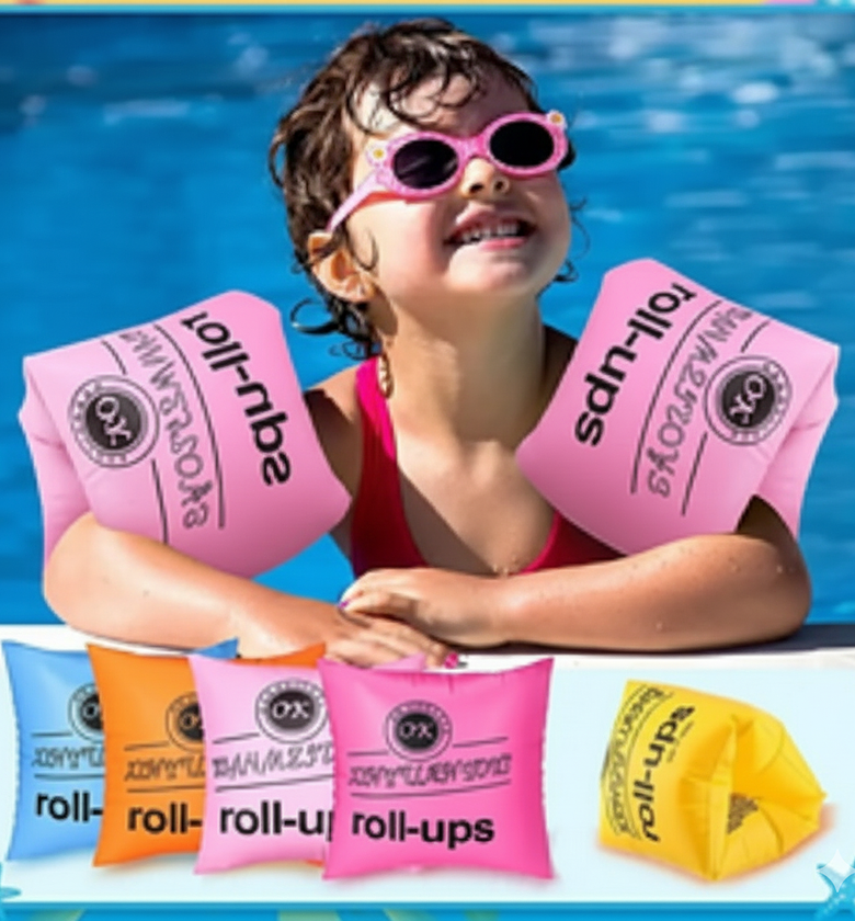 Pair of Inflatable Arm Swimming Rings or Floaters image