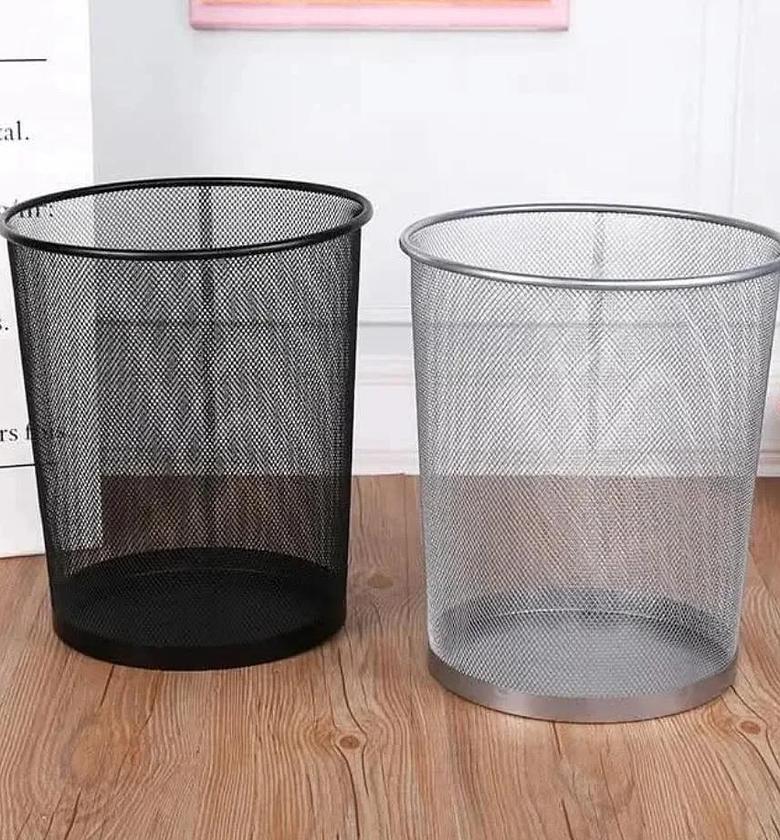 9 ltrs Metallic mesh dustbin for office or household waste image