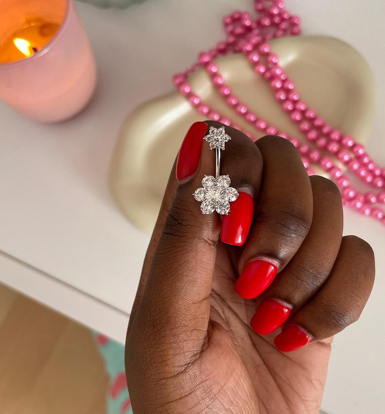 Crystal Bloom Belly Rings image