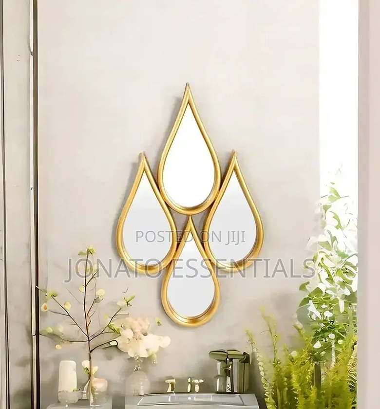 4pc Water Drop Decor Mirror image