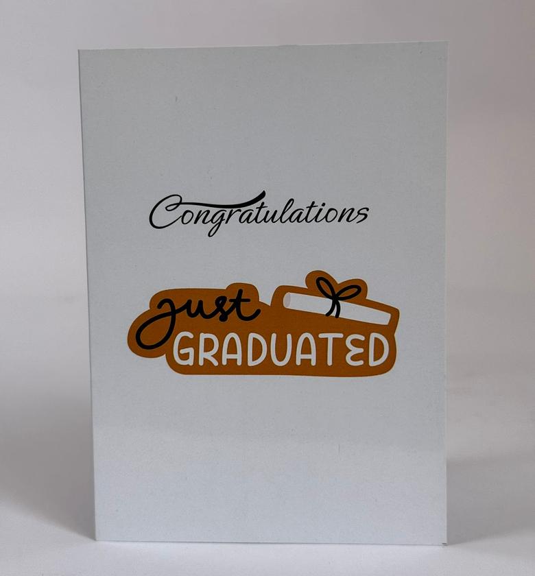 Just Graduated Congratulations Card image