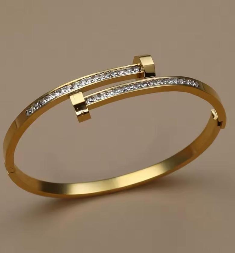 Radiant Nail Head Pave Bangle image