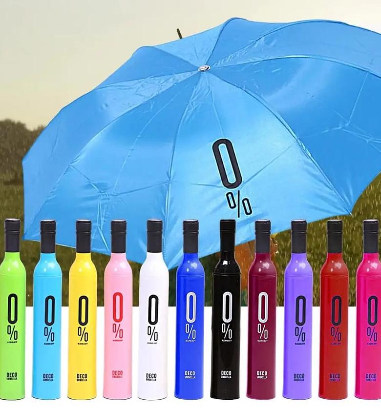 Wine Bottle Folding Umbrella image