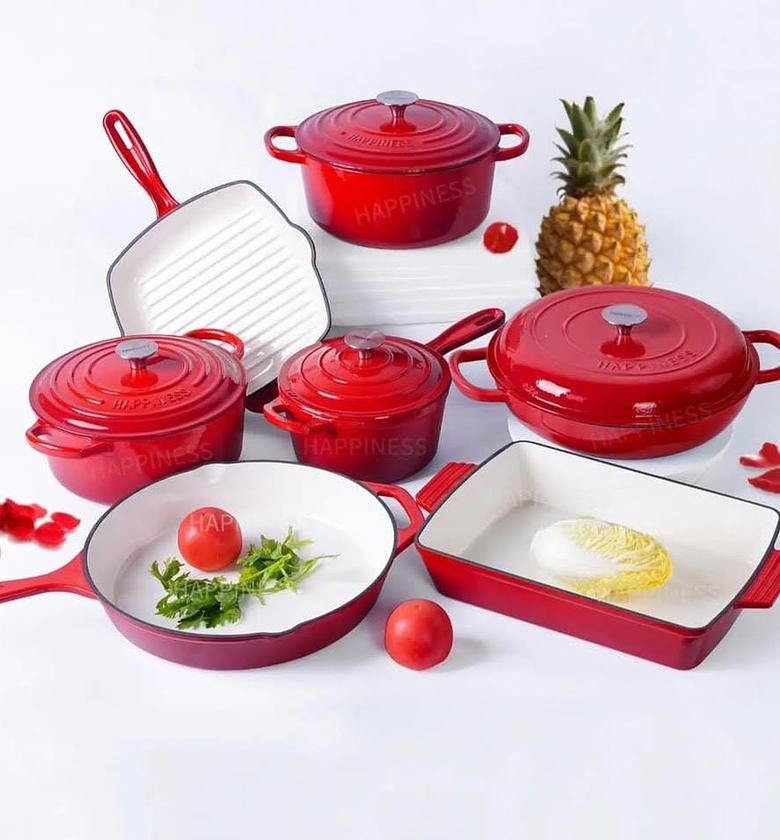 11-piece cast iron cookware set image