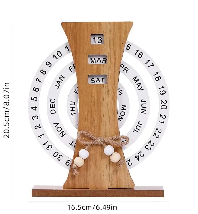 Wooden Creative Perpetual Calendar Home Decoration  image