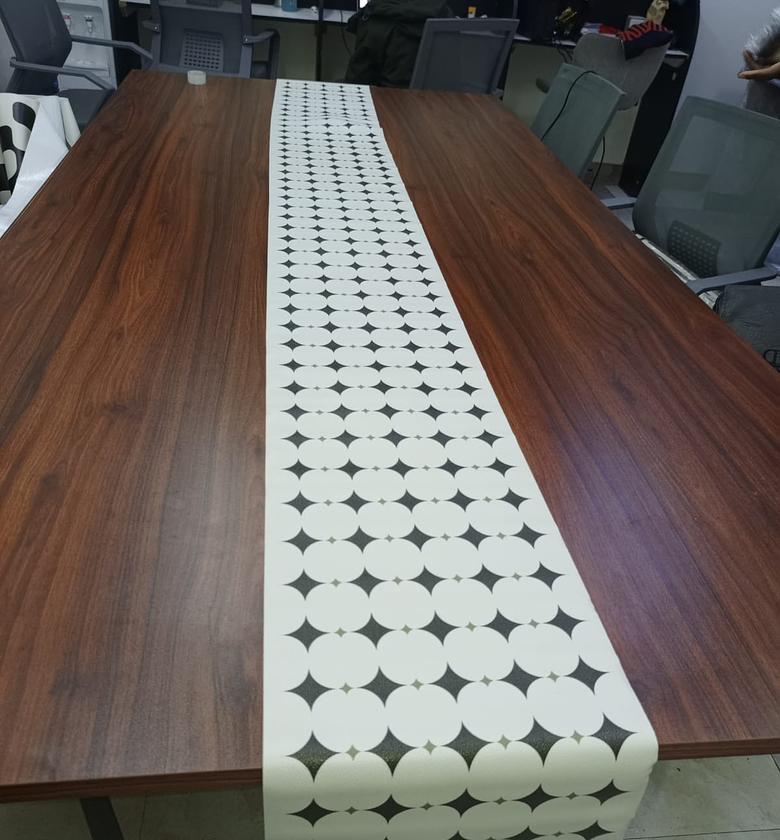 Modern Geometric Washable Multi-Purpose Table Runner & Protective Liner image