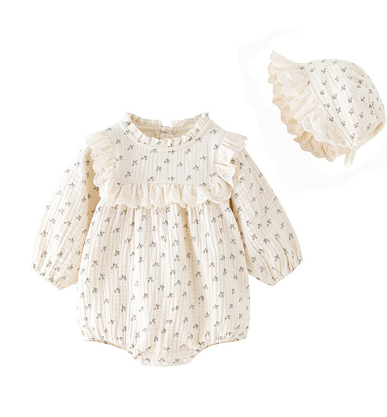 Serene Blossom Muslin Romper image