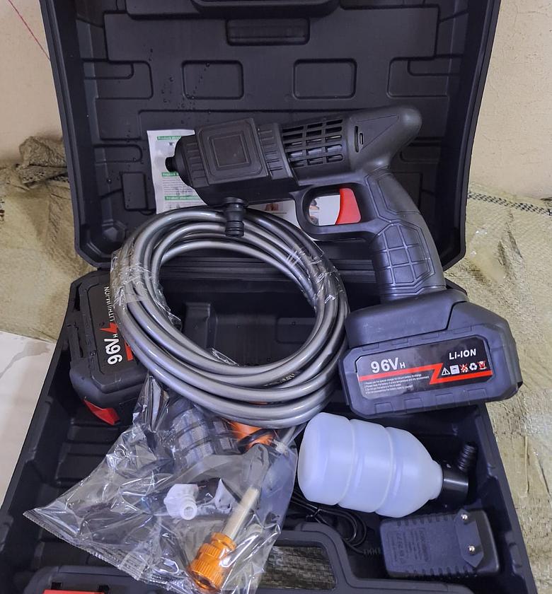  96V Cordless Lithium-Ion Car Washer Spray Gun Machine.  image