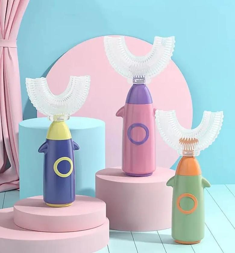 children’s U-shaped manual toothbrush image