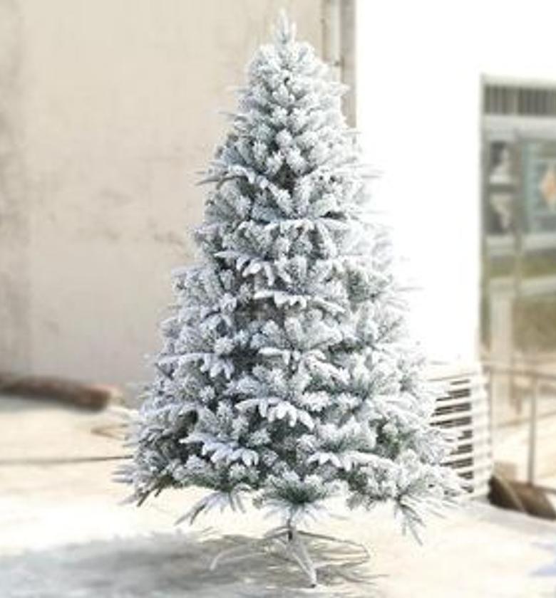 Flocked Christmas Tree On Offer. 6ft Snow flocked Christmas trees in Size 1.8 meters (6ft) image
