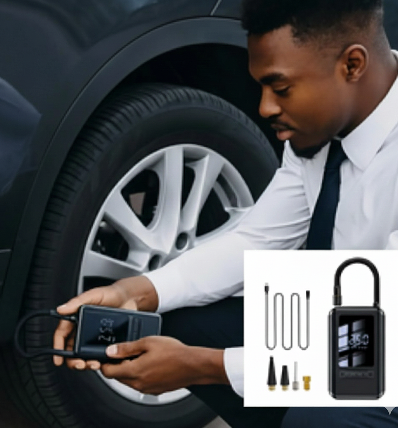 Portable Car Tire Inflator Air Pump With Digital Display image