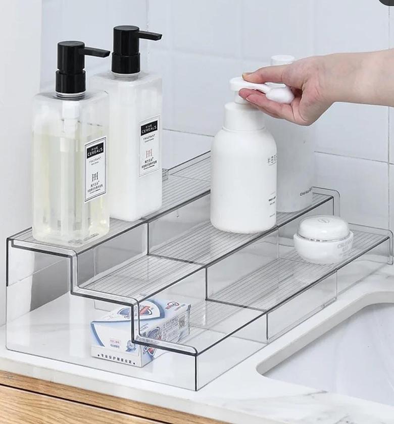 3 tier expandable acrylic rack image