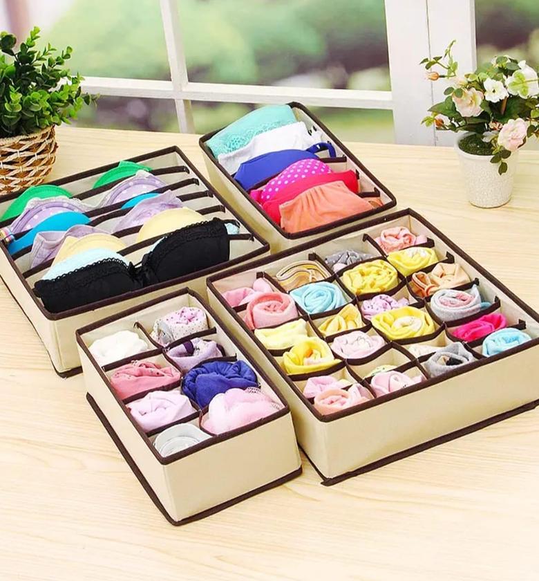 4-Piece Foldable Drawer and Closet Organizer Set image