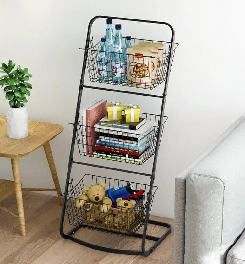 Metallic mesh  3 LAYER STORAGE RACK image