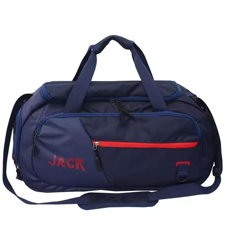 Jack Gym Duffel Bag Navy Blue with Shoe Compartment Large Capacity Sports Travel image