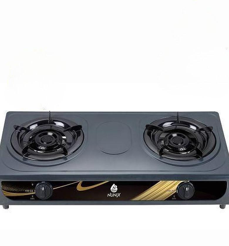 Nunix Two burner auto ignition gas burner stainless top image