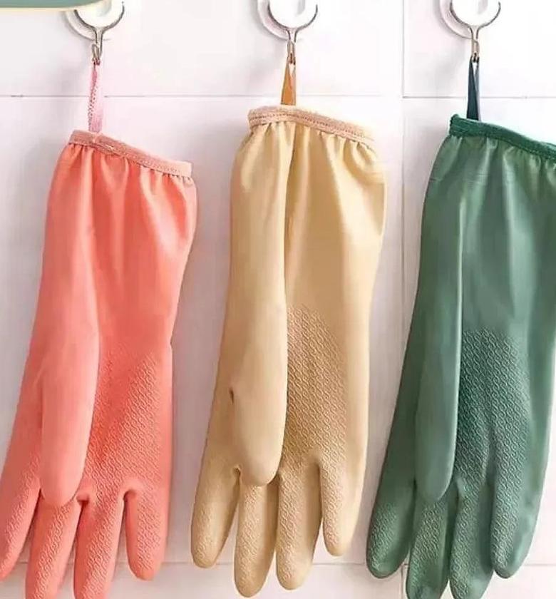 A Pair of Latex reusable Gloves image