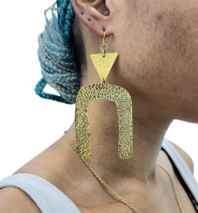 Baraka Brass Earrings  image