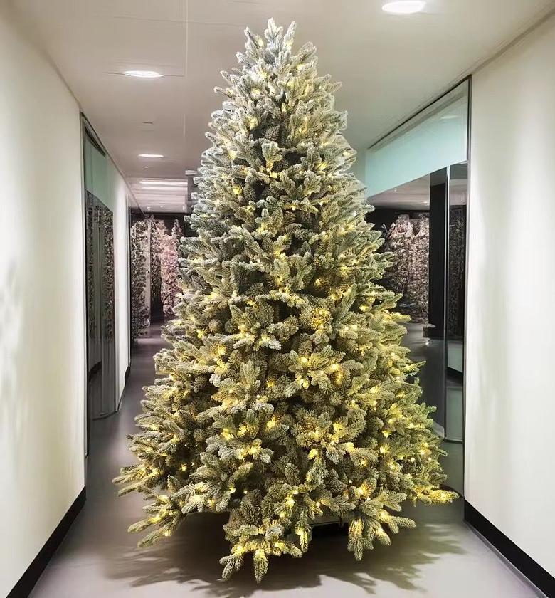 Prelit PVC Snow Flocked Christmas Tree image