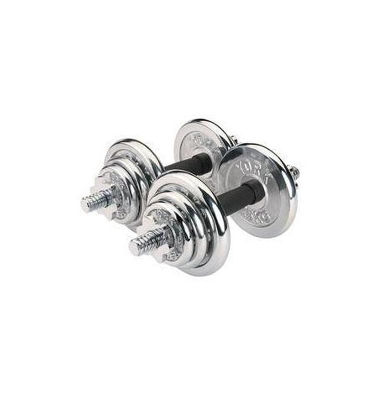 Special Offers. 10 Kg Adjustable Chrome Dumbbells' weight training sets for home/office/gym workout image