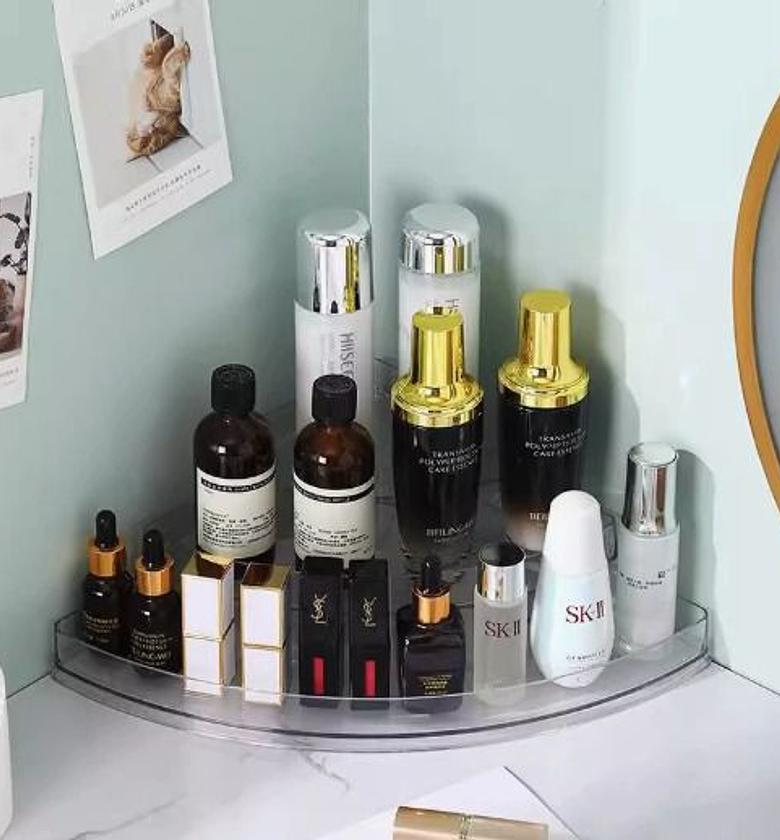 Desktop Perfume Shelf Desktop Corner Makeup Organizer image