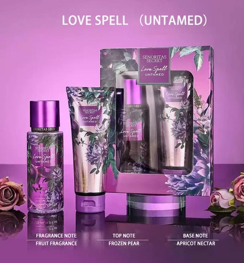 Senoritas Secret Love Spell Untamed Body Mist and Perfume Lotion Gift Set Box image