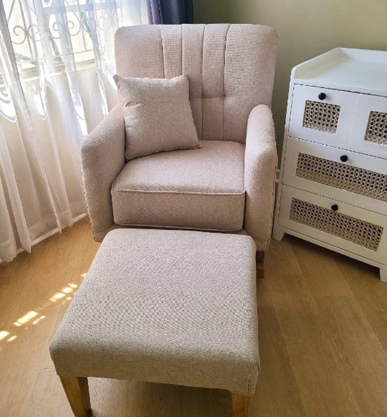 Plush RockingChair &ottoman  image